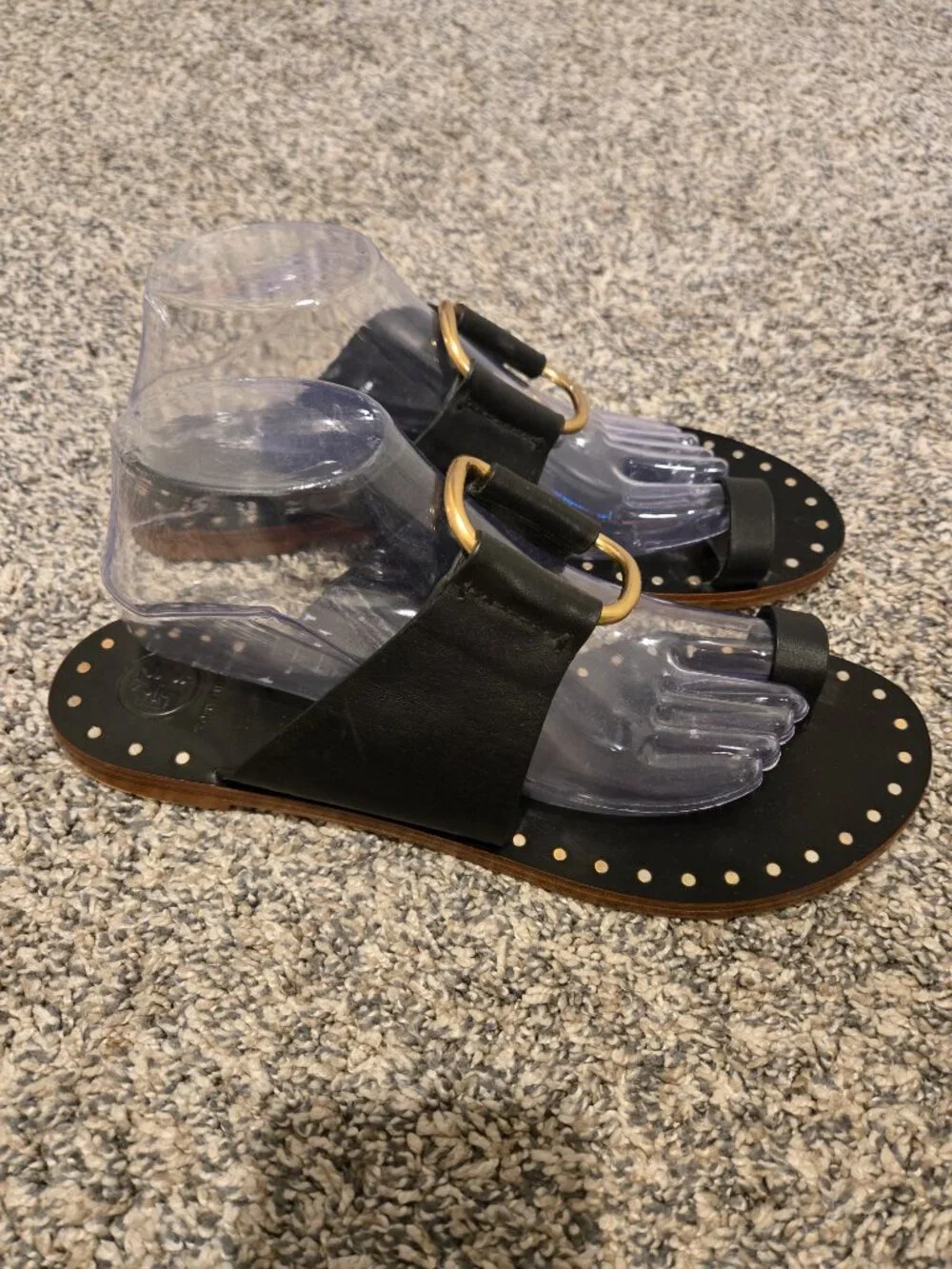 Tory Burch Ravello Studded Sandals Black 10.5M